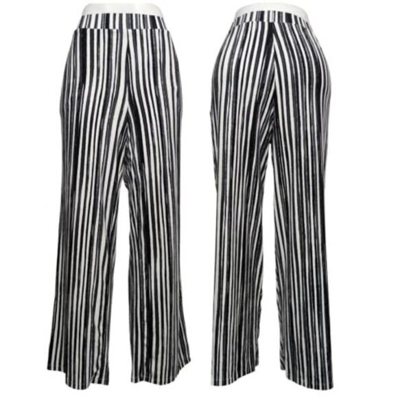 Elizabeth & Clarke Wide-Leg Pants w/StainTech Size LARGE (mismarked as XS) NWOT - Picture 1 of 12